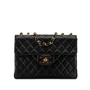 Chanel Matelasse 30 Coco Mark Shoulder Bag Lambskin Black